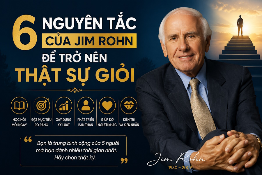 💎6 Nguyên Tắc Của Jim Rohn Để Trở Nên Thật Sự Giỏi